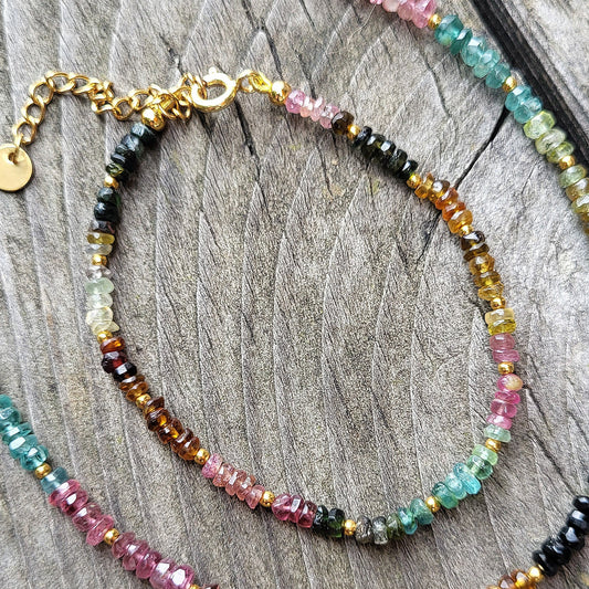 Armband Turmalin vergoldet