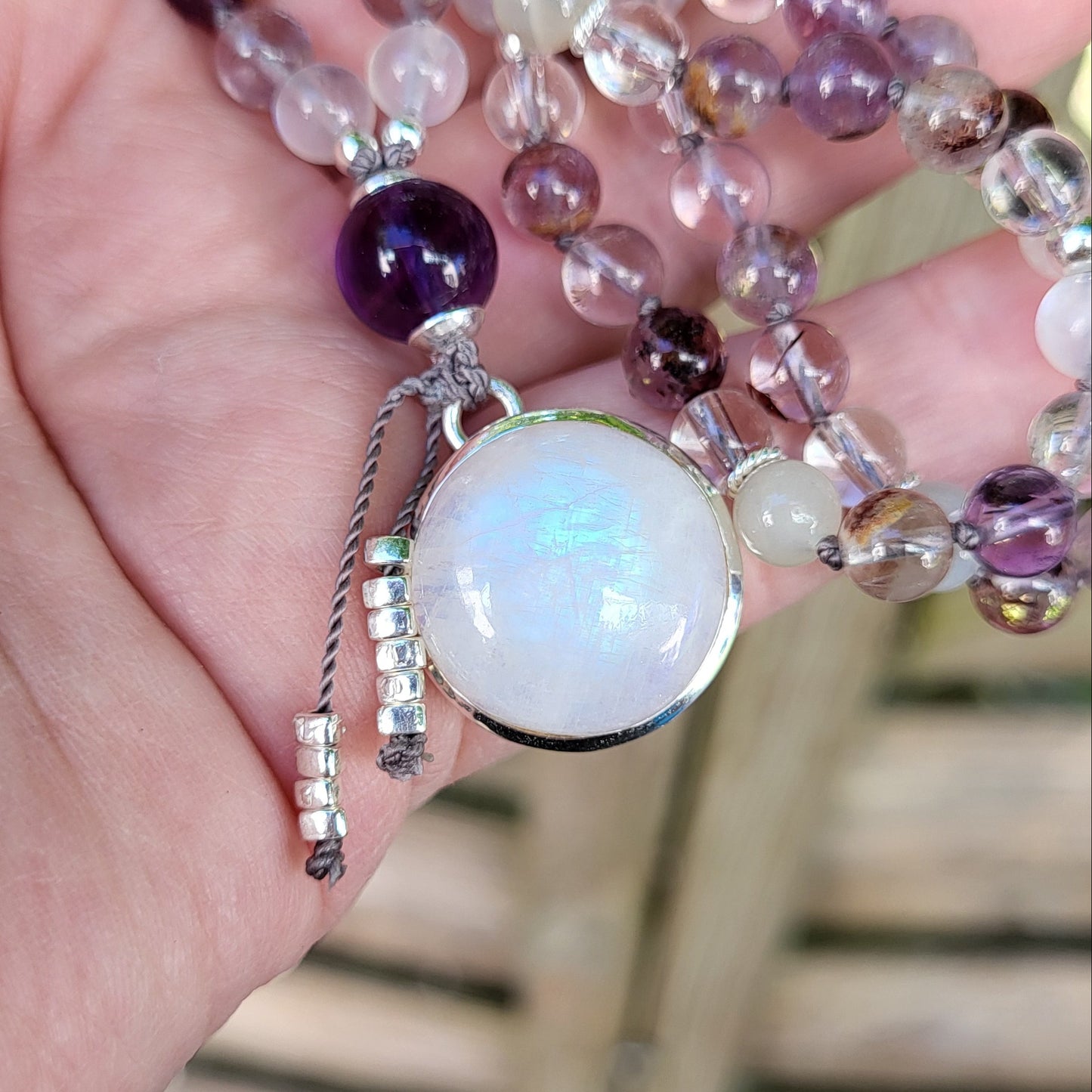 Malakette Amethyst- Quarz, Bergkristall & Mondstein