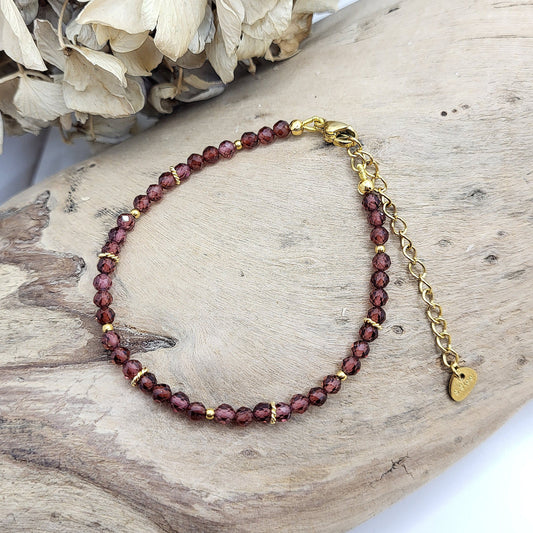 Armband Granat vergoldet