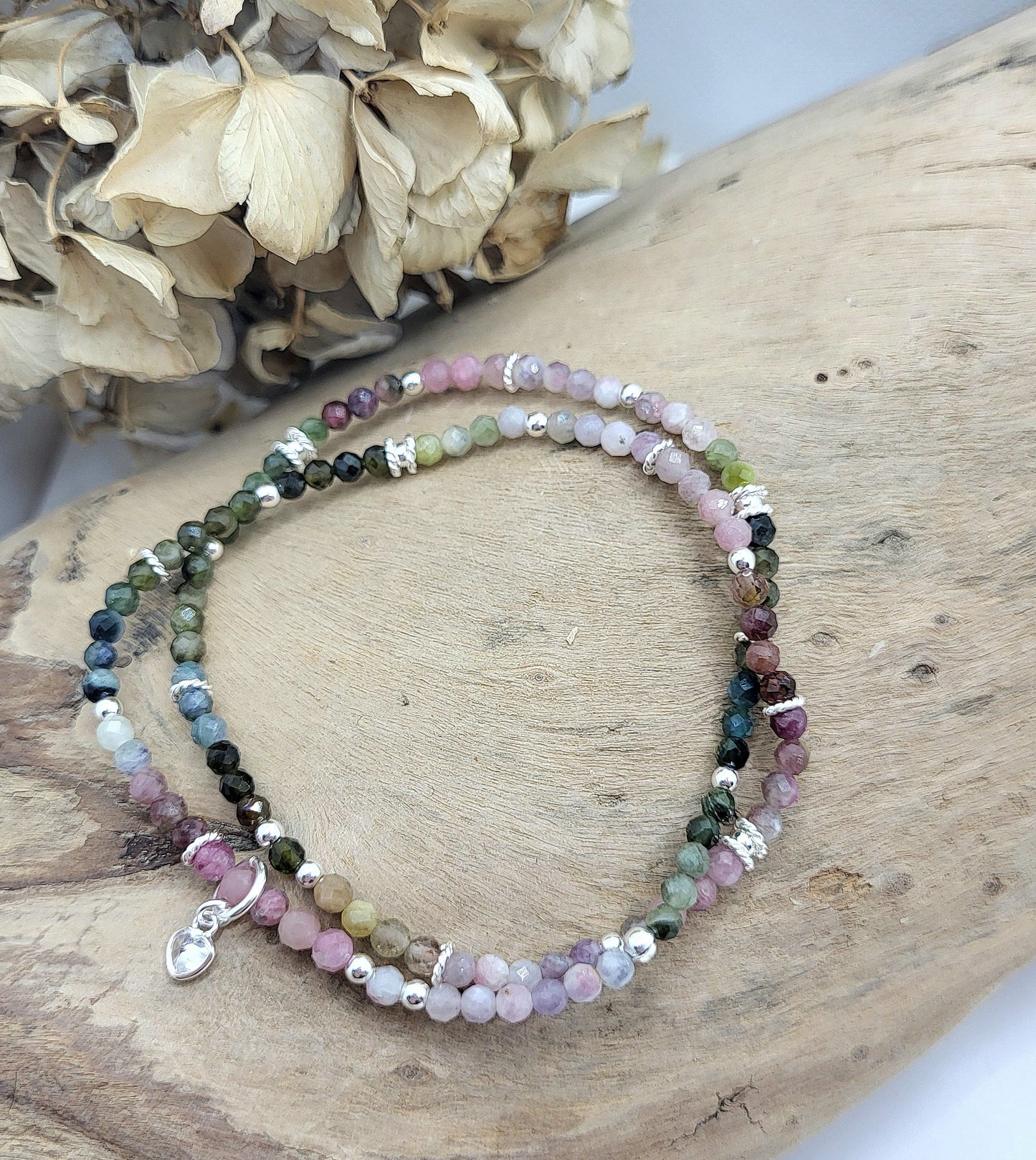 Wickelarmband fac. Turmalin (4mm) Gr. S