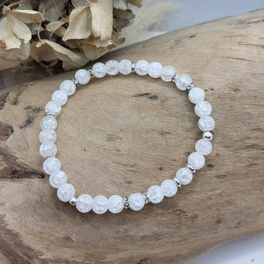 Armband Bergkristall matt (6mm)