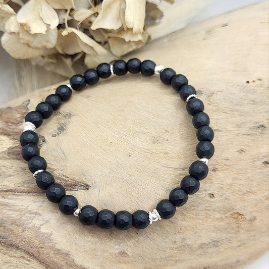 Armband Onyx matt fac. (6mm)