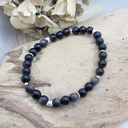 Armband Silberobsidian (6mm)