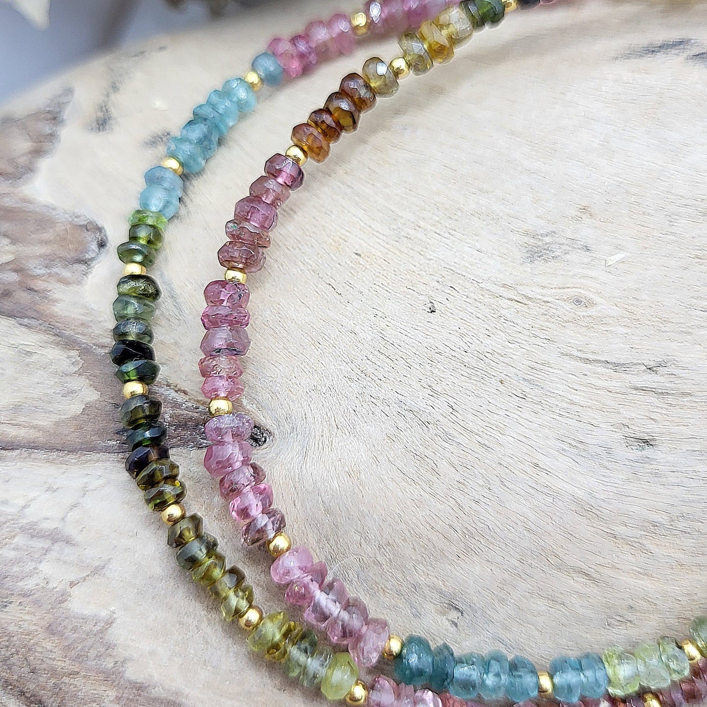 Halskette Turmalin vergoldet