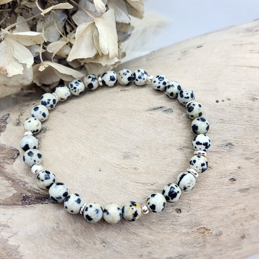 Armband Dalmatiner Jaspis (6mm)
