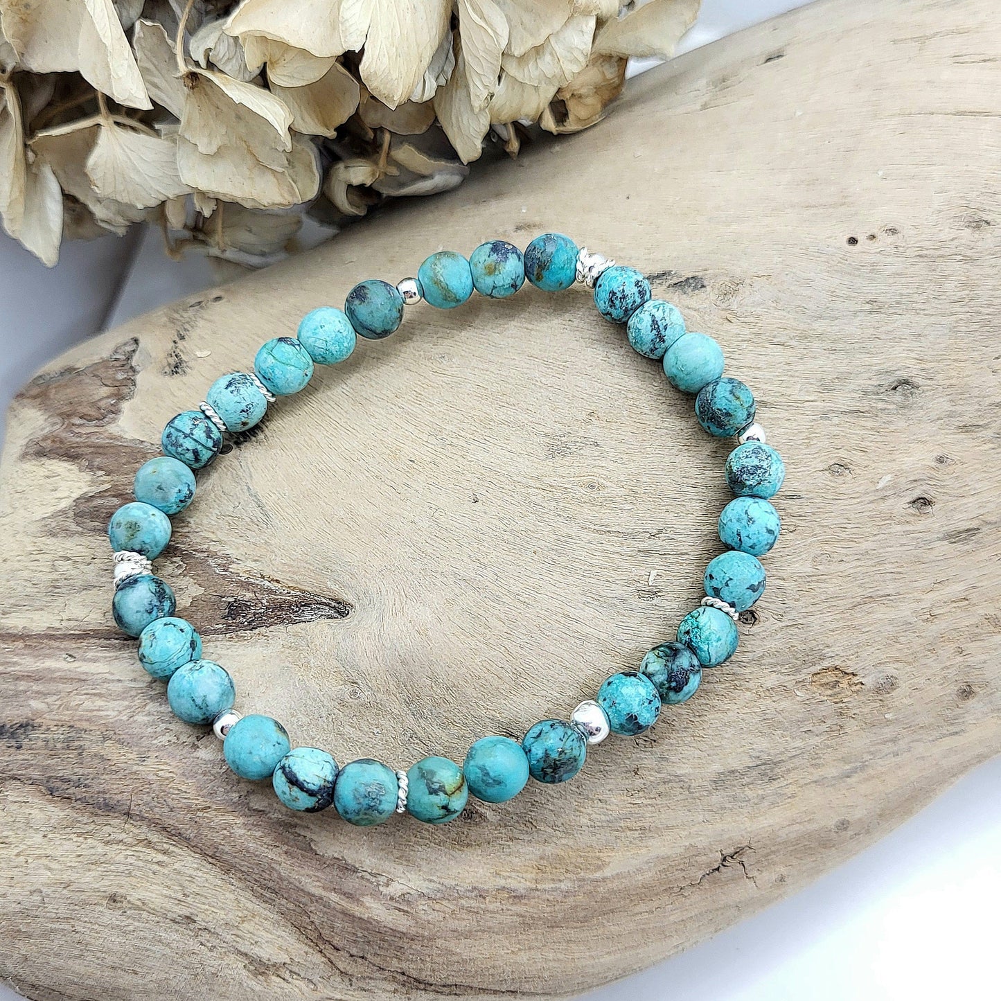 Armband Türkis matt (6mm)