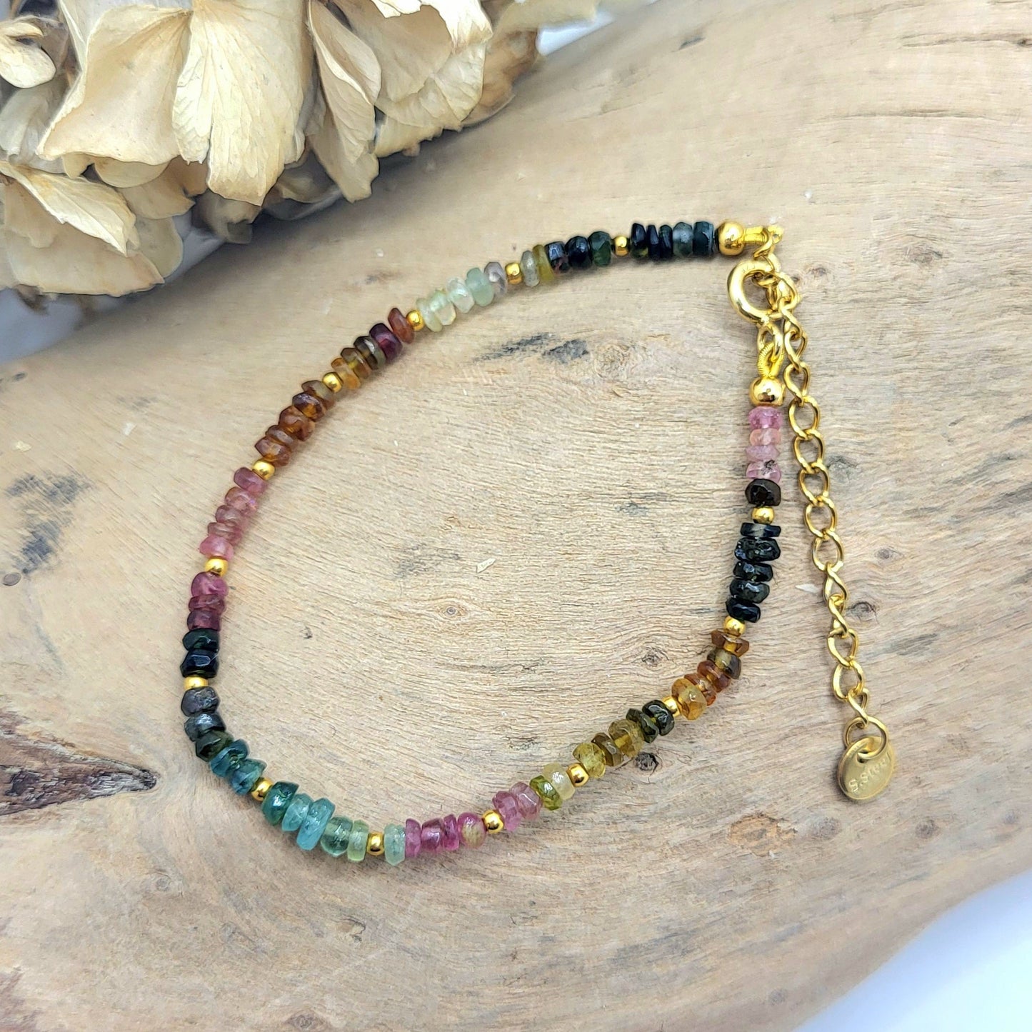 Armband Turmalin vergoldet