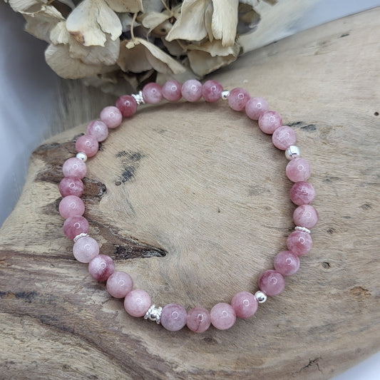Armband rosa Opal (6mm)