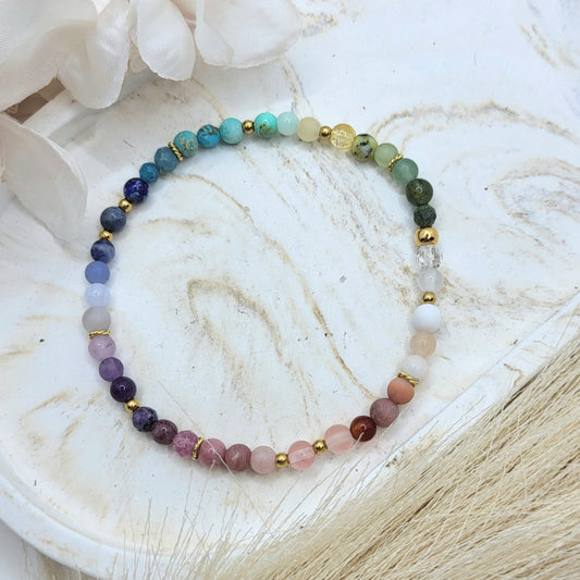 Armband *Rainbow* (4mm) vergoldet