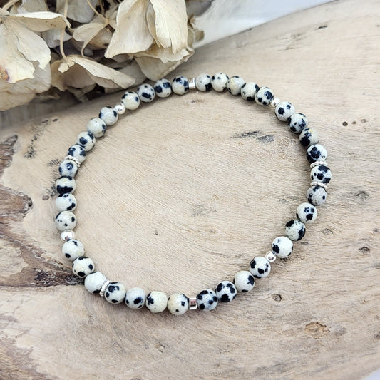 Armband Dalmatiner Jaspis (4mm)